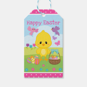 Etiqueta Para Presente Pintinho de Páscoa e Páscoa de chocolate