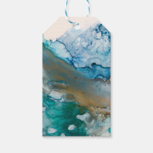 Etiqueta Para Presente Pintura A Álcool Glaciar De Fusão