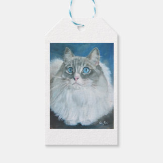 Etiqueta Para Presente Pintura a óleo de gato Ragdoll