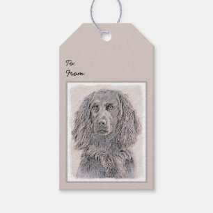 Etiqueta Para Presente Pintura de Boykin Spaniel - Arte de Cachorro Origi