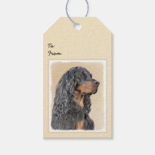 Etiqueta Para Presente Pintura de Gordon Setter - Arte de Cachorro Origin