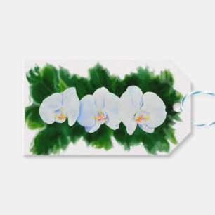 Etiqueta Para Presente Pintura de orquídea impermeável