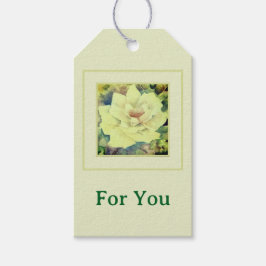 Etiqueta Para Presente Pintura de Rosa Floral — Sage & Ivory Gard