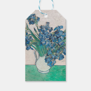 Etiqueta Para Presente Pintura de Vaso de Íris de Van Gogh Impressionismo