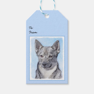 Etiqueta Para Presente Pintura em Vallhund, na Suécia - Arte Cachorro Or
