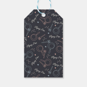 Etiqueta Para Presente pintura por padrão de ferramentas de frigideira fo