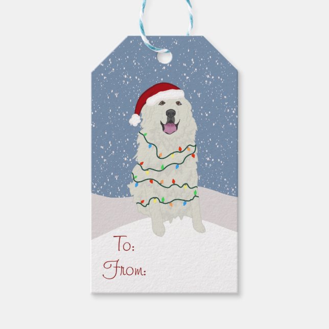 Etiqueta Para Presente Pirinéus Excelentes de Natal (Frente)