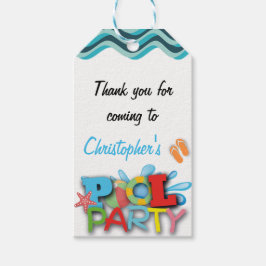 Etiqueta Para Presente Piscina Obrigado Etiqueta do presente