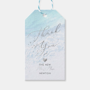 Etiqueta Para Presente PixDezines Crystal Blue Beach Obrigado