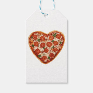 Etiqueta Para Presente pizza dada forma coração