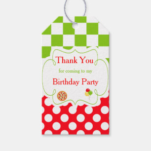 Etiqueta Para Presente Pizza Party Obrigado Tag do presente