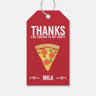 Etiqueta Para Presente Pizza Party Slice of Pie Favor Tag