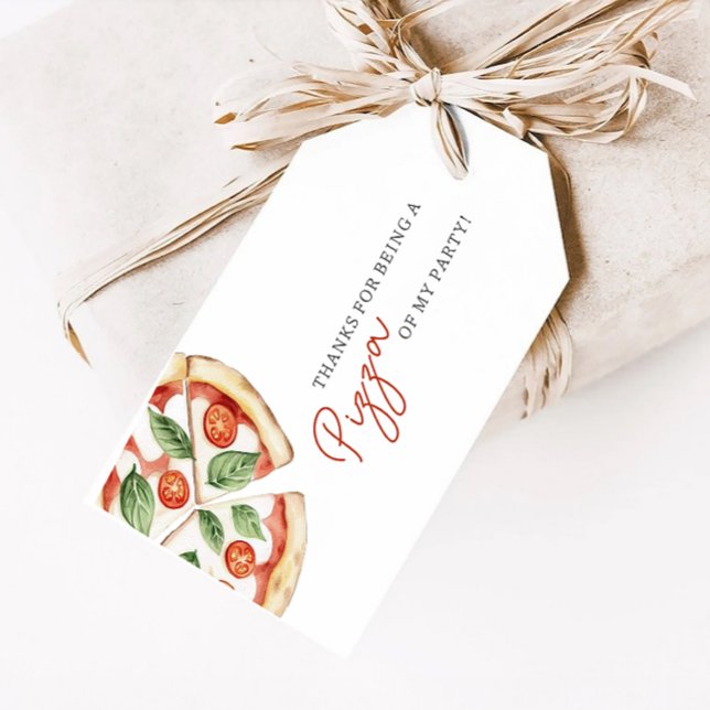 Etiqueta Para Presente Pizza Party Thank you (Criador carregado)