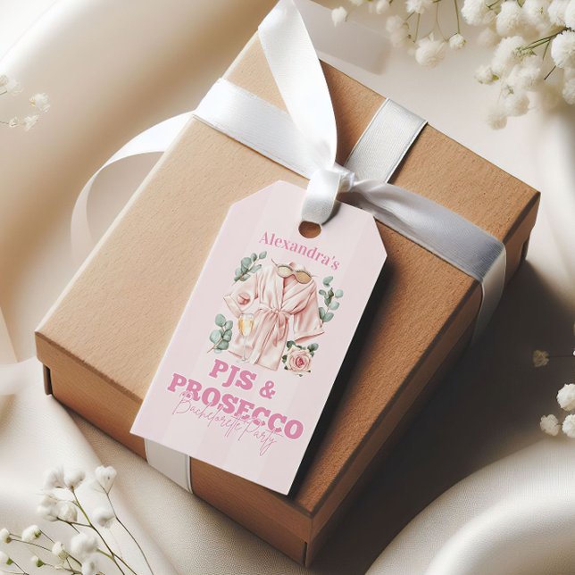 Etiqueta Para Presente Pjs e Prosecco Bachelorette (Criador carregado)