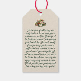 Etiqueta Para Presente Placa de gabinete de solicitação de troca de chá -