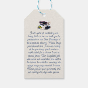 Etiqueta Para Presente Placa de gabinete de solicitação de troca de chá -