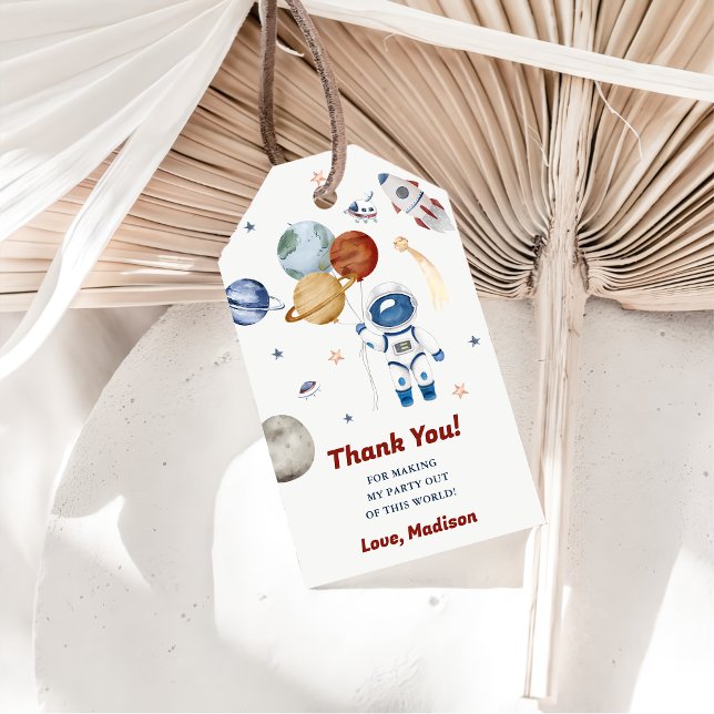 Etiqueta Para Presente Planetas Externos Navio De Foguete Obrigado Etique (Criador carregado)