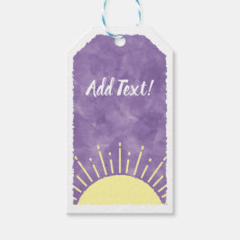 Etiqueta Para Presente Plano de Fundo do Chá de fraldas de Aquarela Sunsh