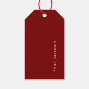 Etiqueta Para Presente Plano Elegante Profissional Moderno Vermelho Inten