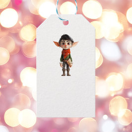 Etiqueta Para Presente Pobre Adolescente Natal Elf Brancos