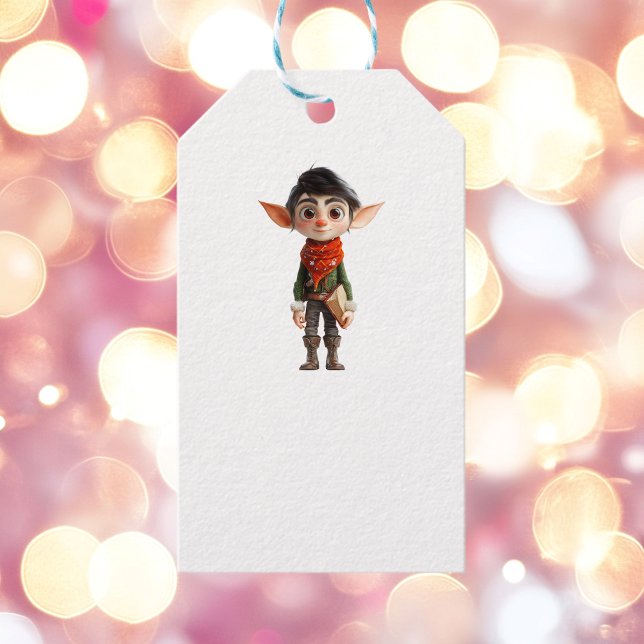 Etiqueta Para Presente Pobre Adolescente Natal Elf Brancos (Criador carregado)