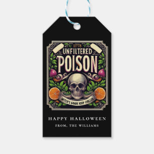 Etiqueta Para Presente Poção Halloween Esqueleto Veneno Boticário Gótico