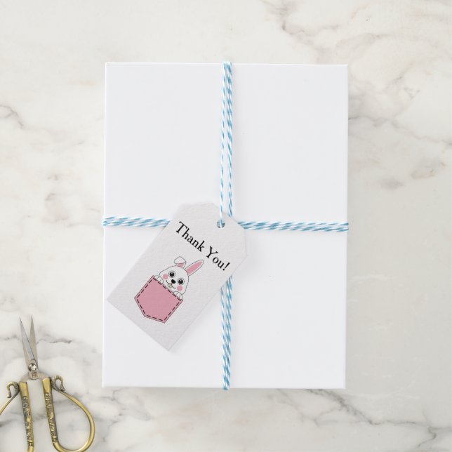 Etiqueta Para Presente Pocket Pet Bunny Personalize (Com cordão)