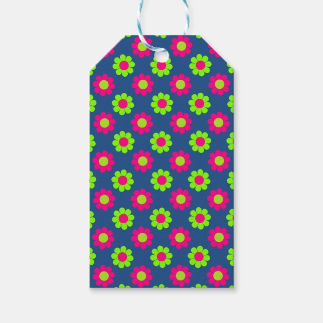 Etiqueta Para Presente Poder Floral Retro (Frente)