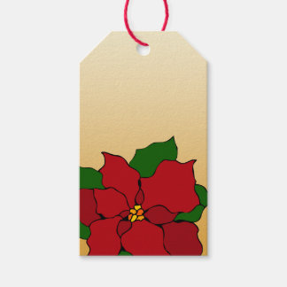 Etiqueta Para Presente Poinsettia de Vidro Colorido