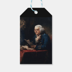 Etiqueta Para Presente Polegar Retrato, Benjamin Franklin Pai Fundador