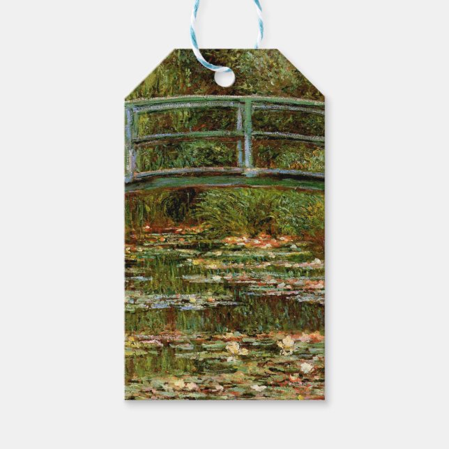 Etiqueta Para Presente Ponte Japonesa Monet Francês Giverney (Frente)