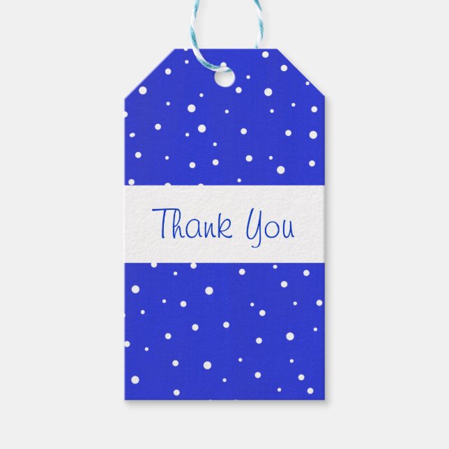 Etiqueta Para Presente Pontos de neve (Frente)