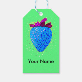 Etiqueta Para Presente Pop Art Strawberry Blue