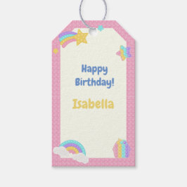 Etiqueta Para Presente Pop de Garota, Fidget Birthday