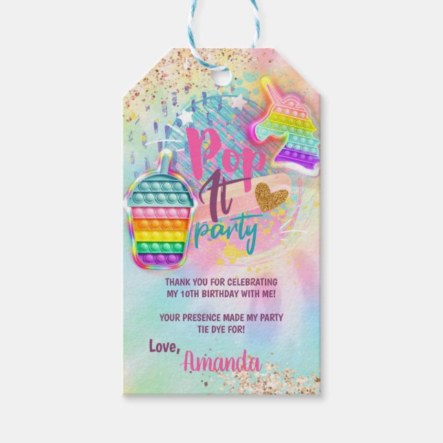 Etiqueta Para Presente Pop Tolo de Fidget de Bble (Frente)