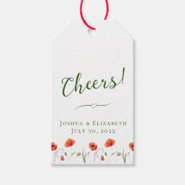 Etiqueta Para Presente Poppies Minimalistas Modernos - Marcações Favorita