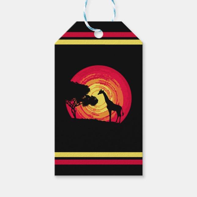 Etiqueta Para Presente pôr do sol africano (Frente)