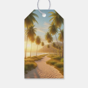 Etiqueta Para Presente pôr do sol Caribe/tropical/praia havaiana