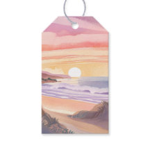Pôr do Sol no Mar Cor-de-Rosa | Pintura em Aquarel