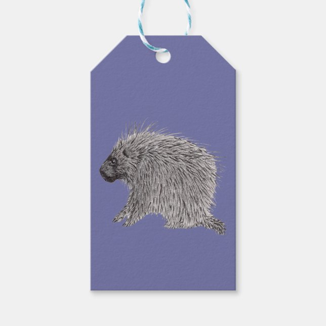 Etiqueta Para Presente Porcupine (Frente)