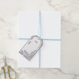 Etiqueta Para Presente Porta de Jardim Caprichosa e Elegante para Casamen