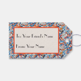 Etiqueta Para Presente Portas Desenhadas à Mão abstrato