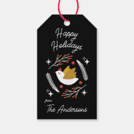 Etiqueta Para Presente Portas e Berries natalinos modernos personalizávei