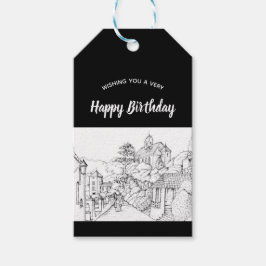 Etiqueta Para Presente Portmeirion North Wales, Caneta e desenho de tinta