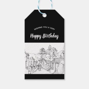 Etiqueta Para Presente Portmeirion North Wales, Caneta e desenho de tinta