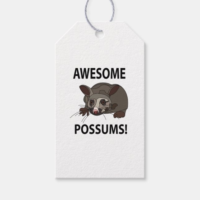 Etiqueta Para Presente Possum Awincrível Funny Possum (Frente)