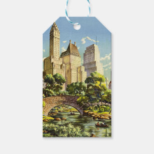 Etiqueta Para Presente Poster vintage Central Park Nova Iorque