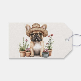 Etiqueta Para Presente Potes de Flor para Jardinagem de Bulldog Francês