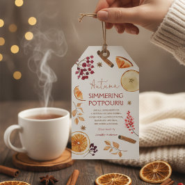Etiqueta Para Presente Potpourri de outono em fervura