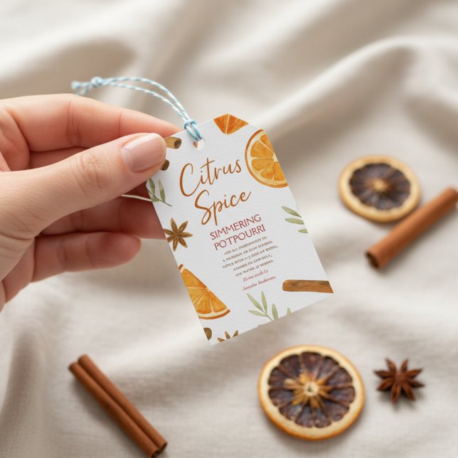 Etiqueta Para Presente Potpourri de outono em infusão (Criador carregado)